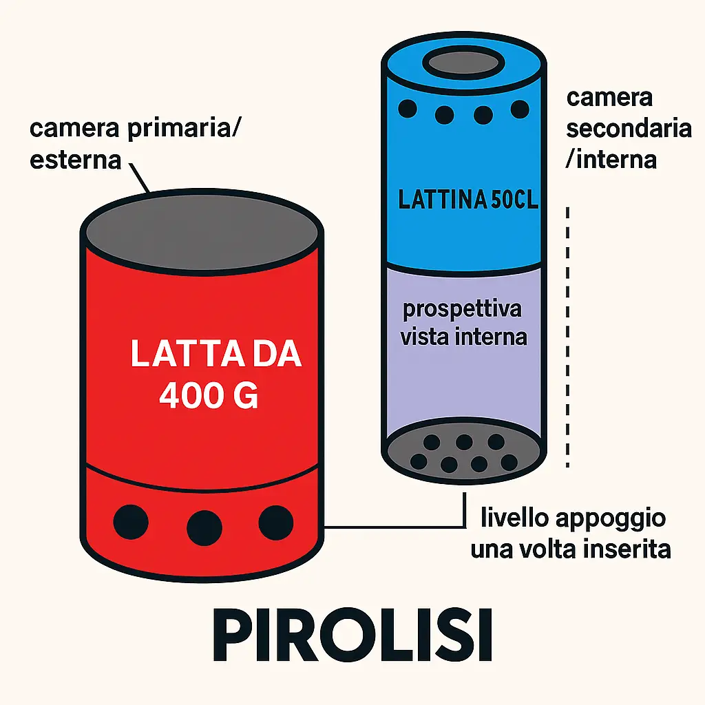 illustrazione pirolisi stufa